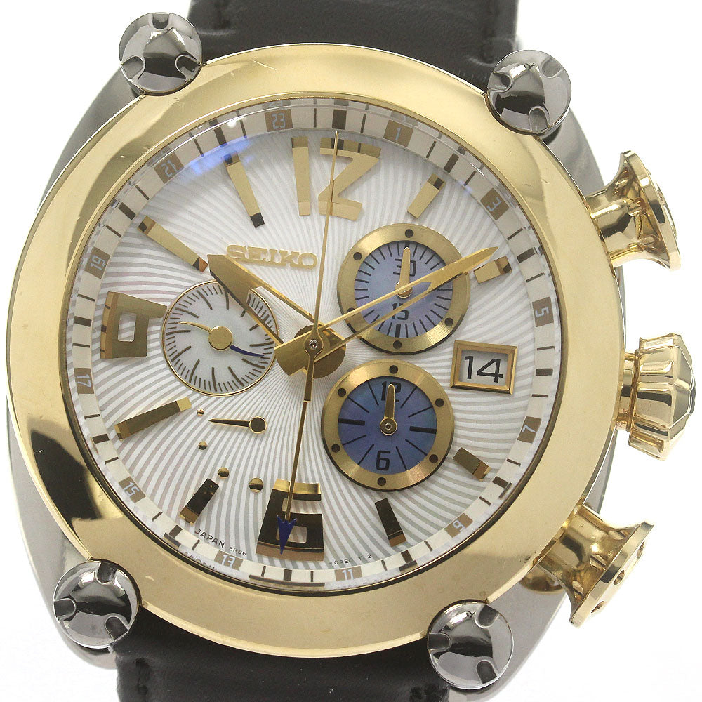 SEIKO Galante SBLA044/5R86-0AF0 GMT Chronograph Spring drive Men's Watch_865382