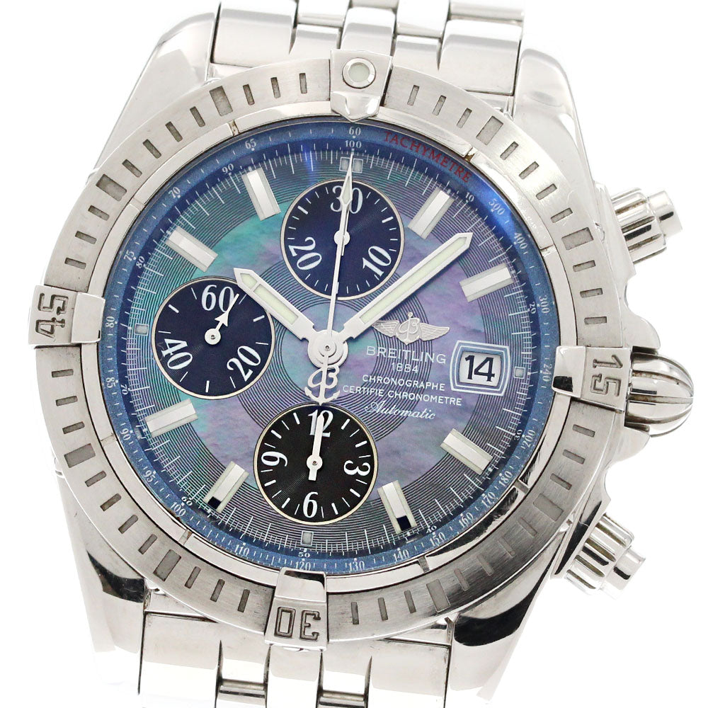 BREITLING Chronomat Evolution A13356 Limited to 400 in Japan Blue shell Dial Automatic Men's Watch_865401