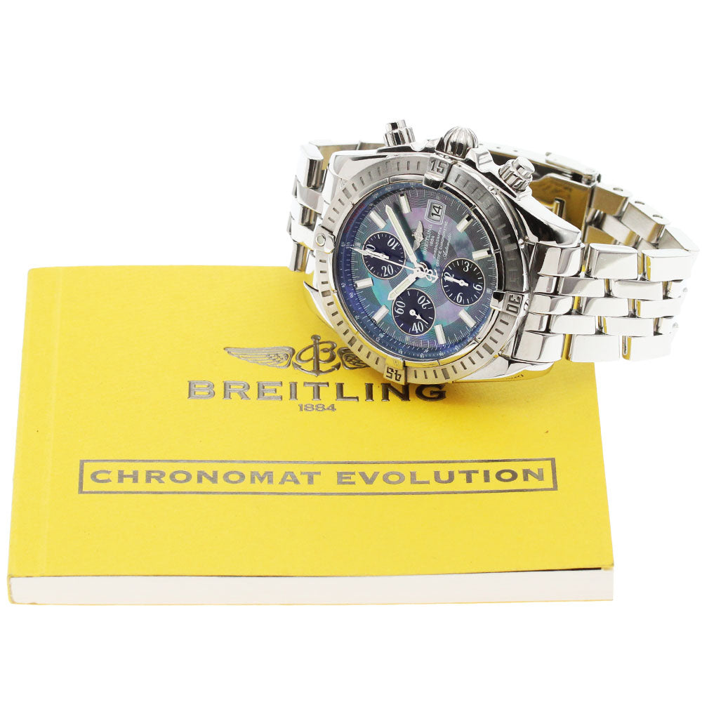 BREITLING Chronomat Evolution A13356 Limited to 400 in Japan Blue shell Dial Automatic Men's Watch_865401