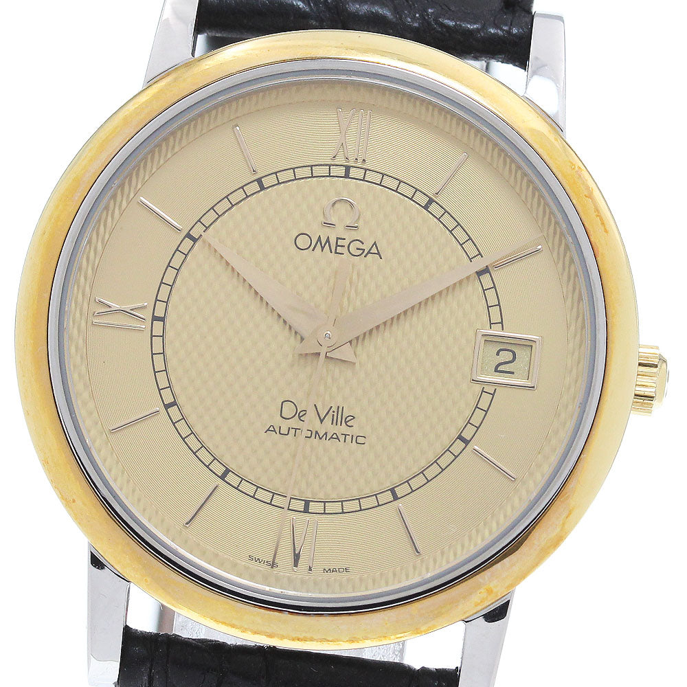 OMEGA De Ville Classic 7704.11.01 YG bezel date Gold Dial Automatic Men's_865419