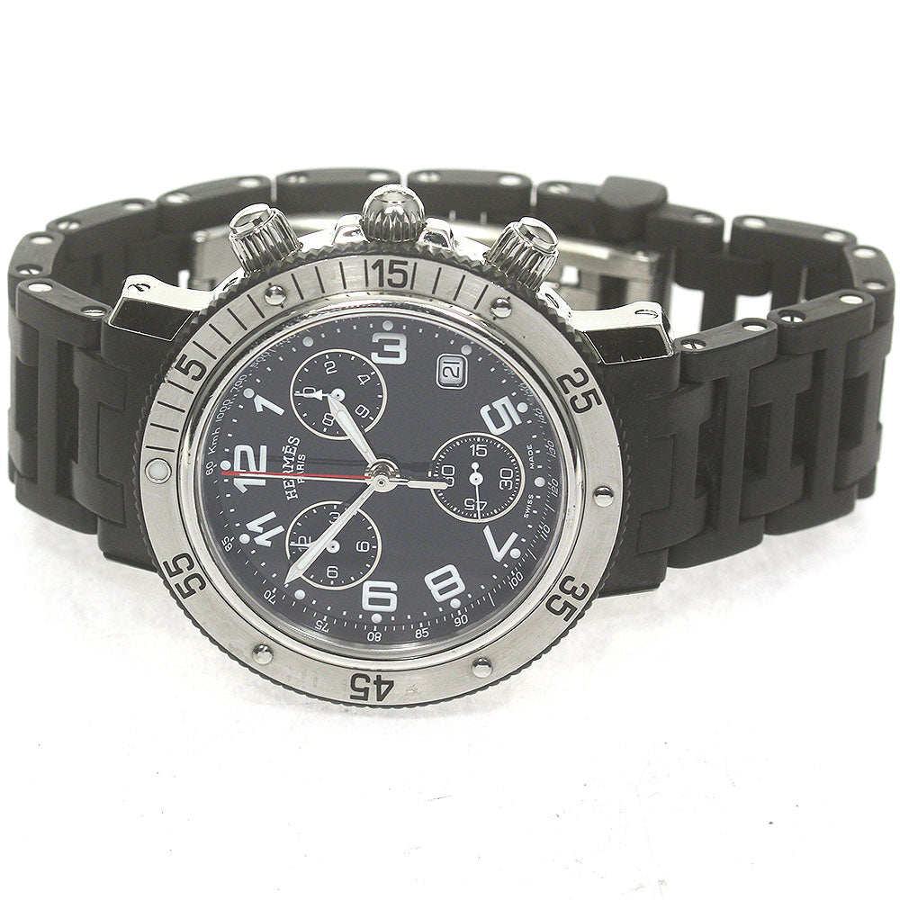 HERMES Clipper diver CL2.915 Chronograph black Dial Quartz Men's Watch_865428
