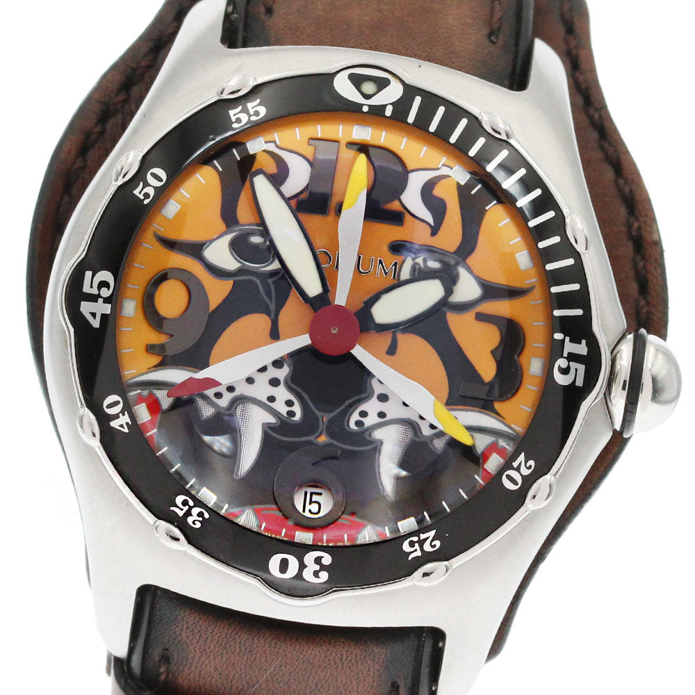CORUM Bubble Dive Bomber Tiger 82.180.20 Date Orange Dial Automatic Men's_865434