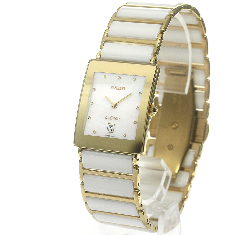 RADO Diastar 160.0281.3N Date White shell Dial Quartz Boy's Watch_865464