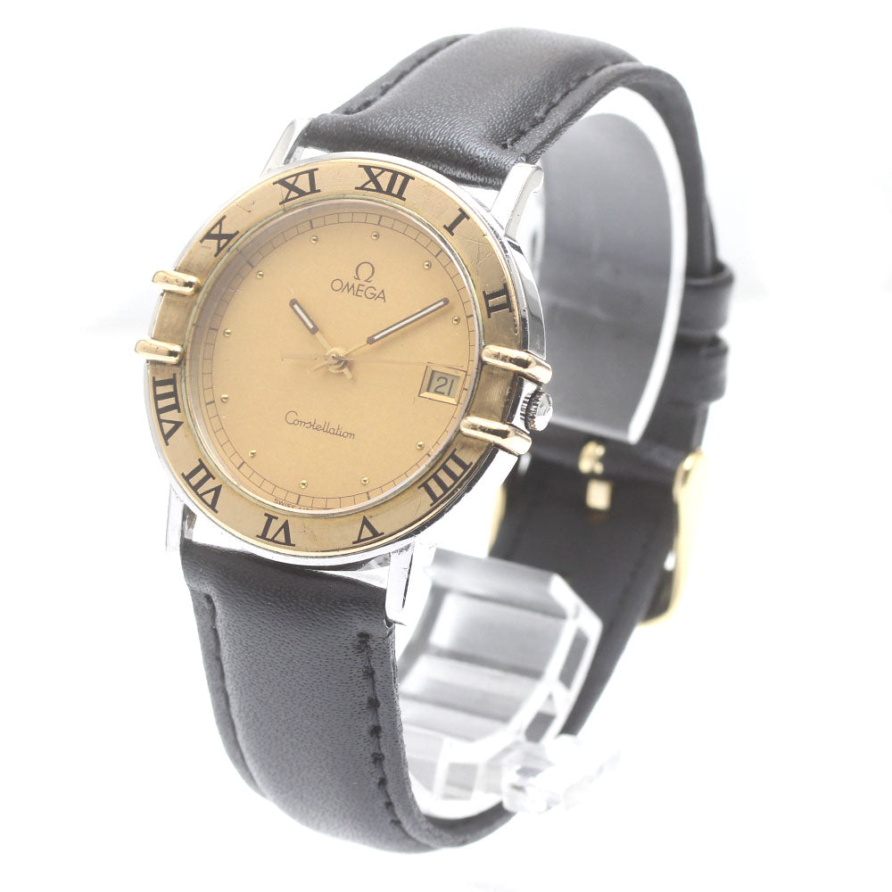 OMEGA Constellation YG bezel gold Dial Quartz Men's Watch_865779