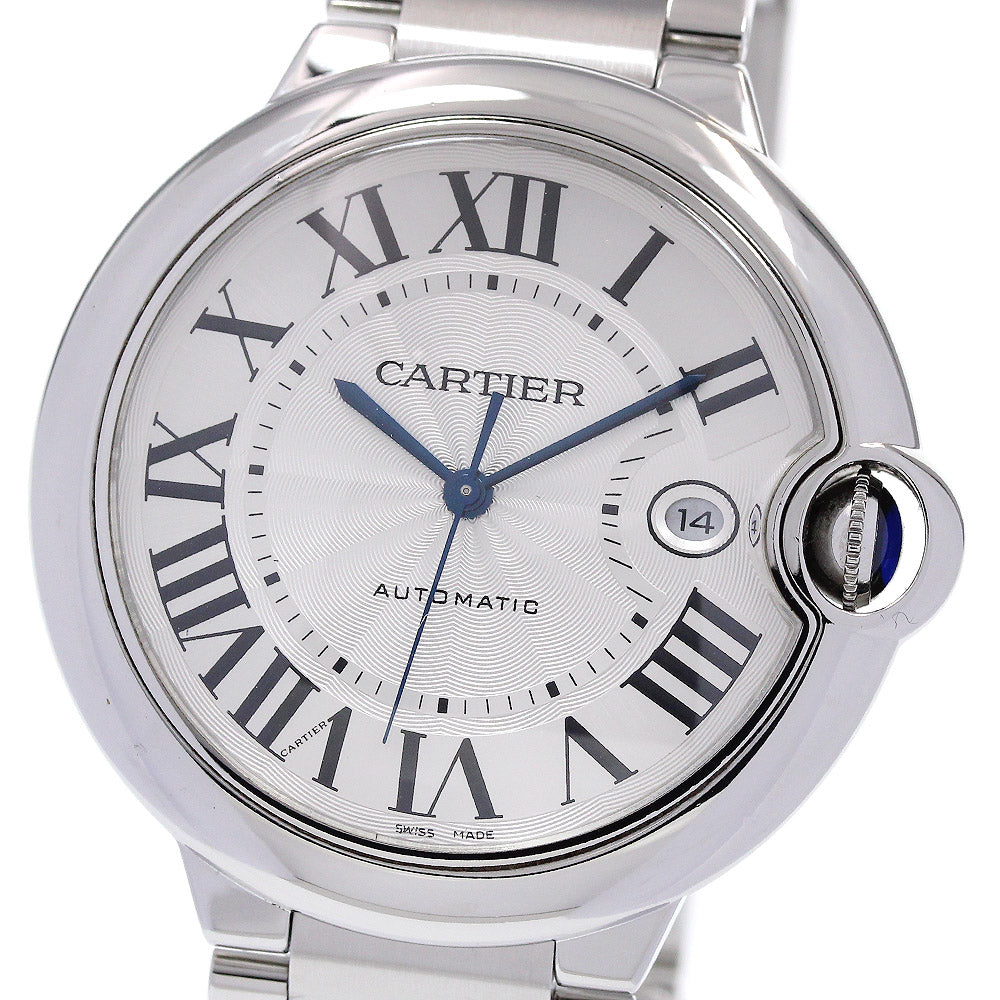 CARTIER Baron Blue LM W69012Z4 Date Silver Dial Automatic Men's Watch_865866