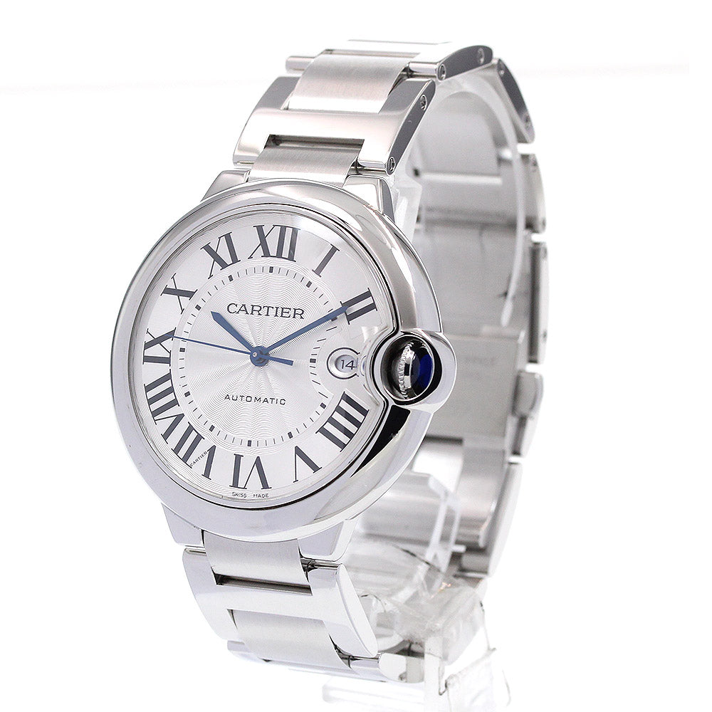 CARTIER Baron Blue LM W69012Z4 Date Silver Dial Automatic Men's Watch_865866
