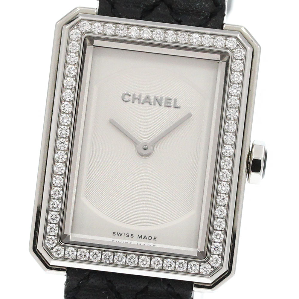 CHANEL Boy friend H6955 Diamond Bezel Silver Dial Quartz Boy's Watch_865869