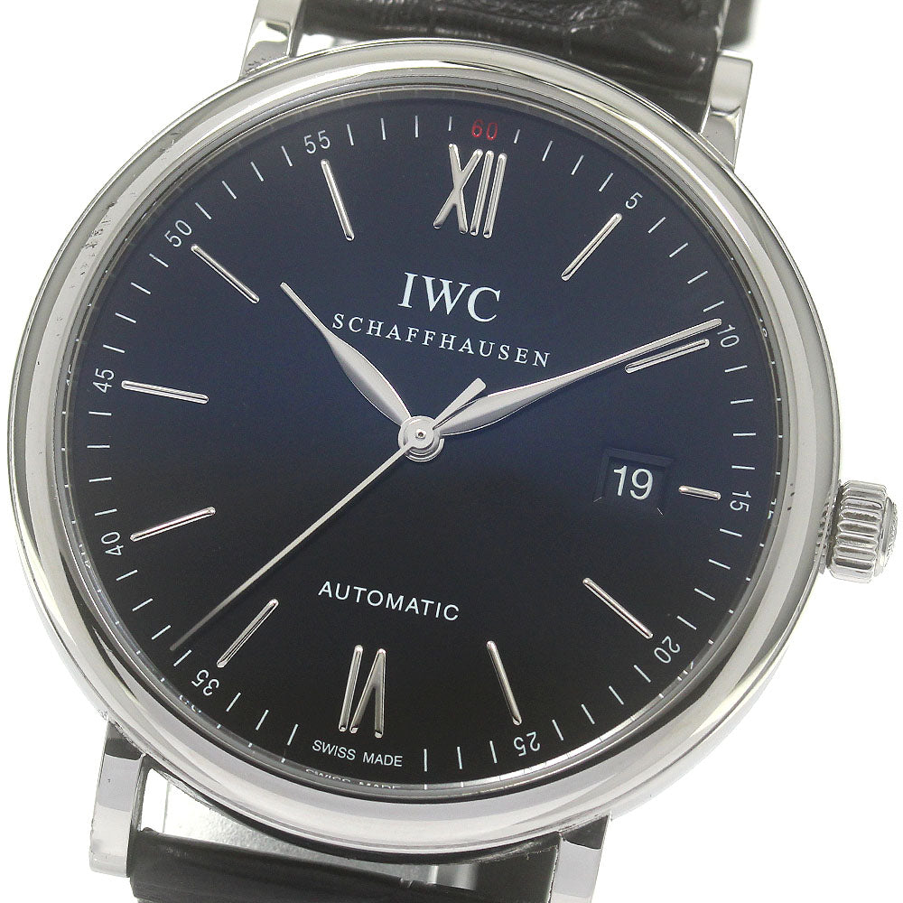 IWC SCHAFFHAUSEN Portofino IW356502 Date black Dial Automatic Men's Watch_865878