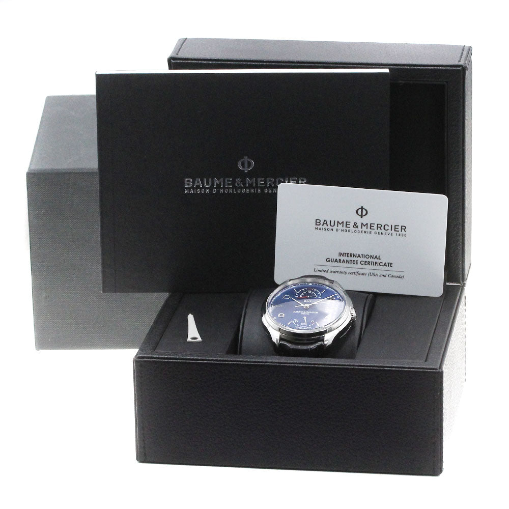 Baume & Mercier Clifton GMT MOA10422 Date Nlue Dial Automatic Men's Watch_865880