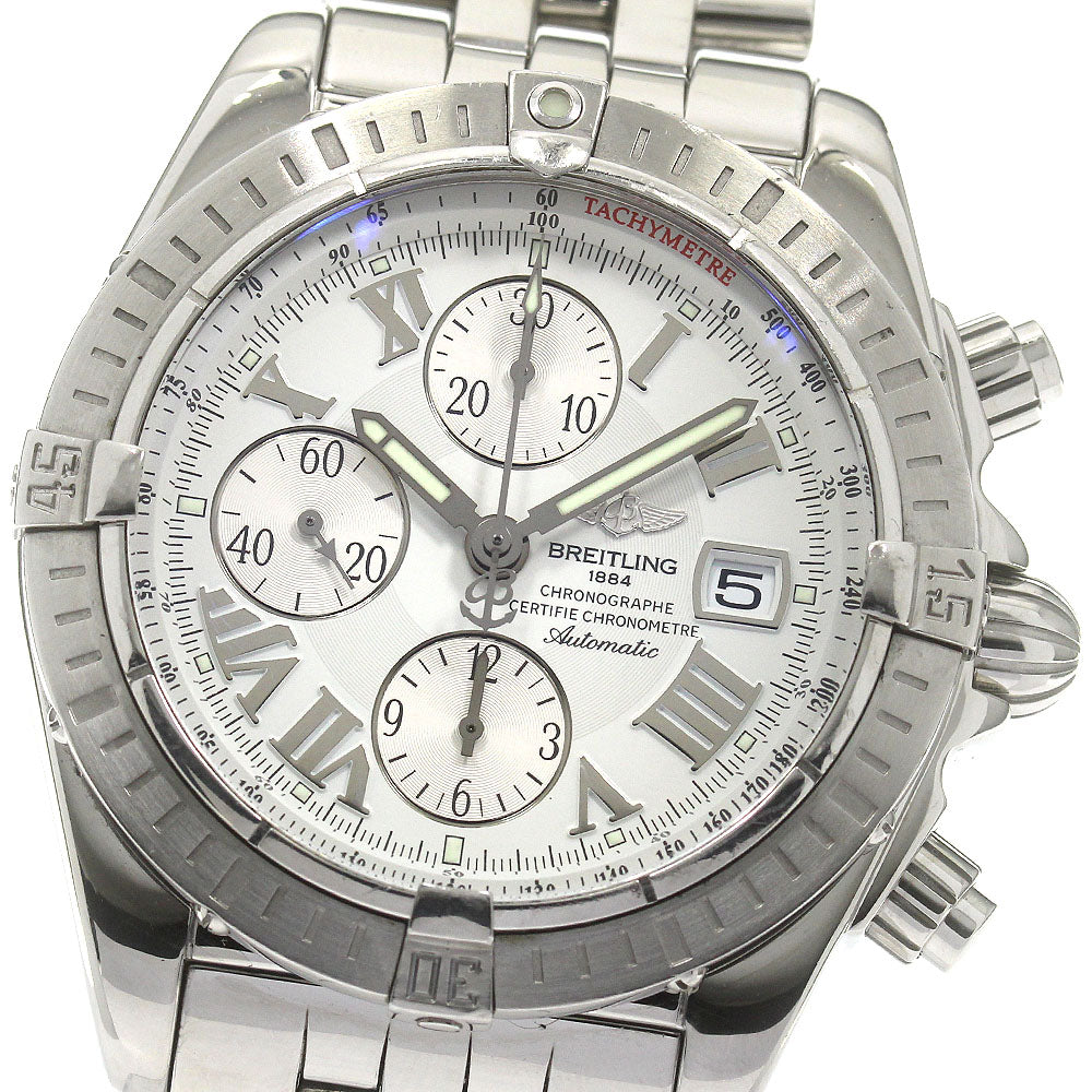 BREITLING Chronomat Evolution A13356 Date white Dial Automatic Men's_865966