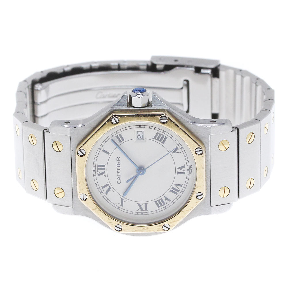 CARTIER Santos Octagon LM W2001583 YG2 tone Quartz Men's Watch_865968