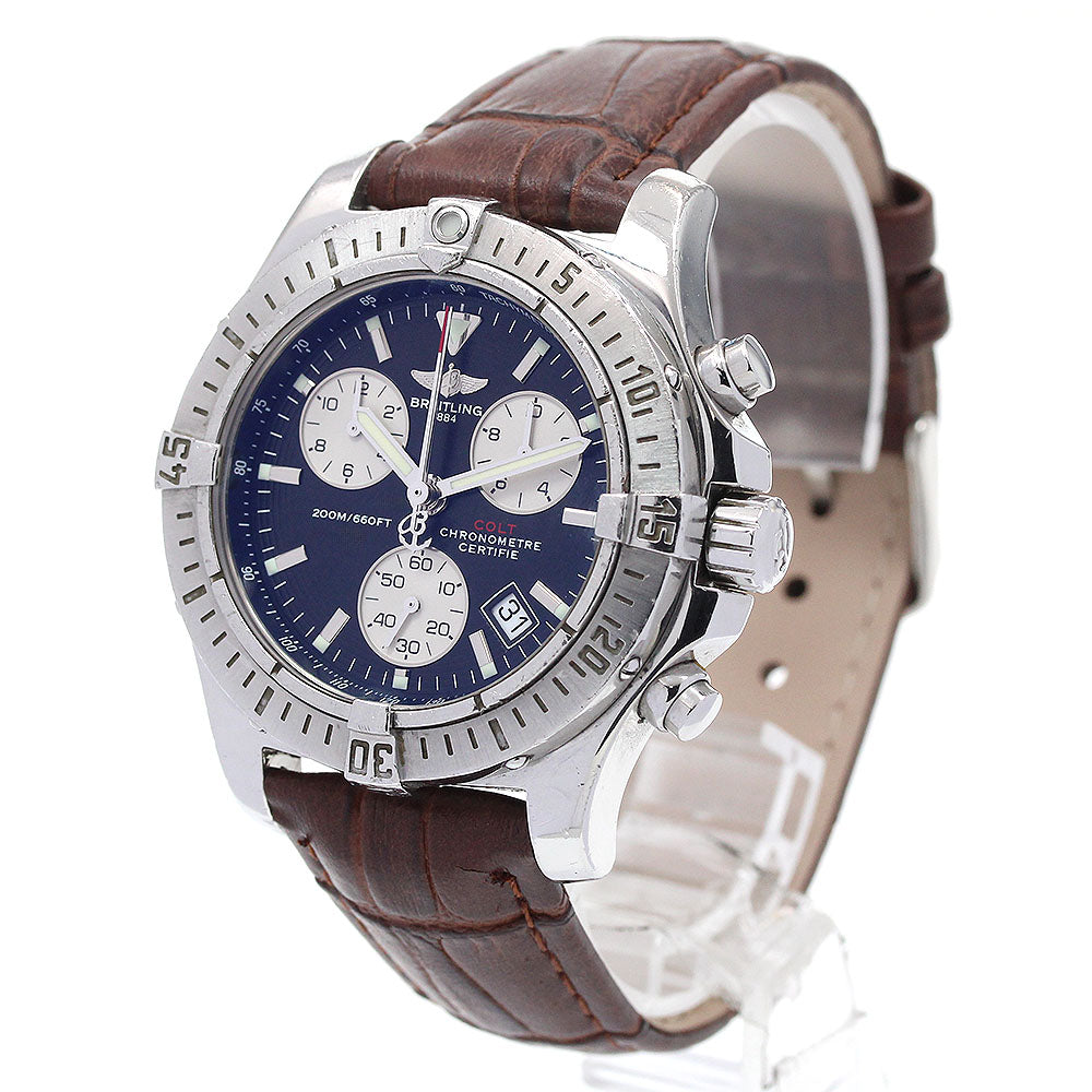 BREITLING Colt A73380 Chronograph Black Dial Quartz Men's Watch_865977