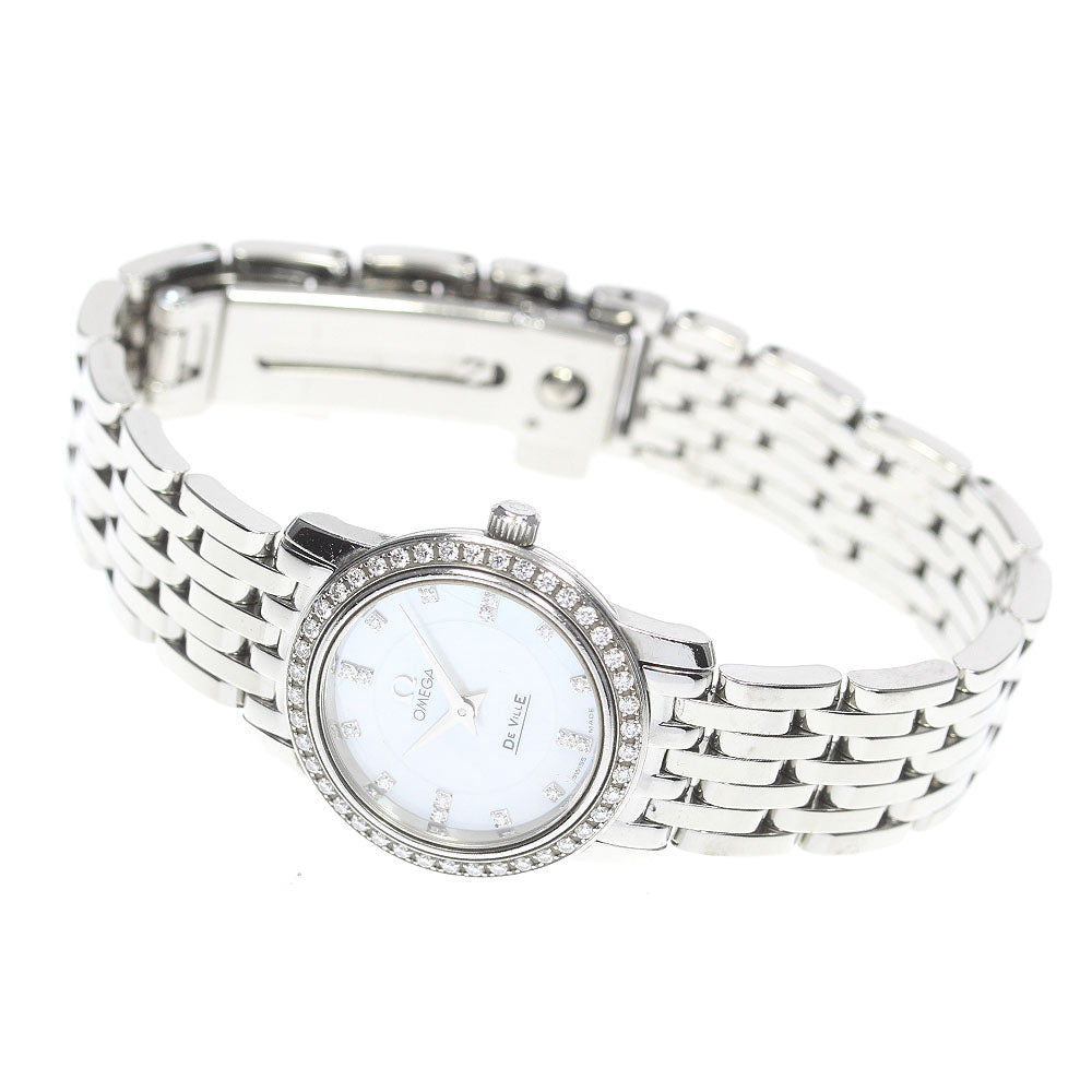 OMEGA De Ville Prestige 4575.75 Diamond Bezel Quartz Ladies Watch_865979