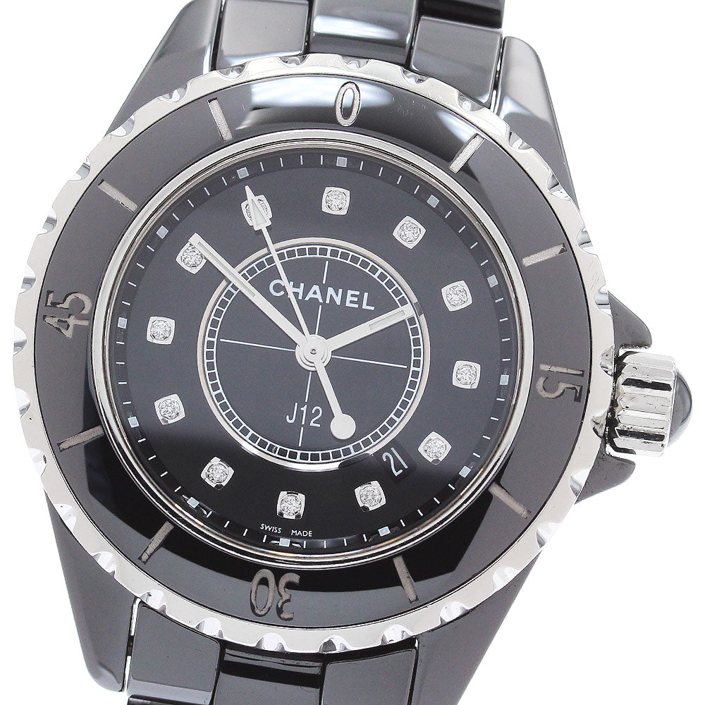 CHANEL J12 H1625 Black ceramic 33mm 12P diamond black Dial Quartz Ladies_865989