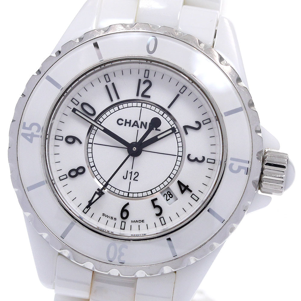 CHANEL J12 33mm H0968 White ceramic date white Dial Quartz Ladies Watch_865990