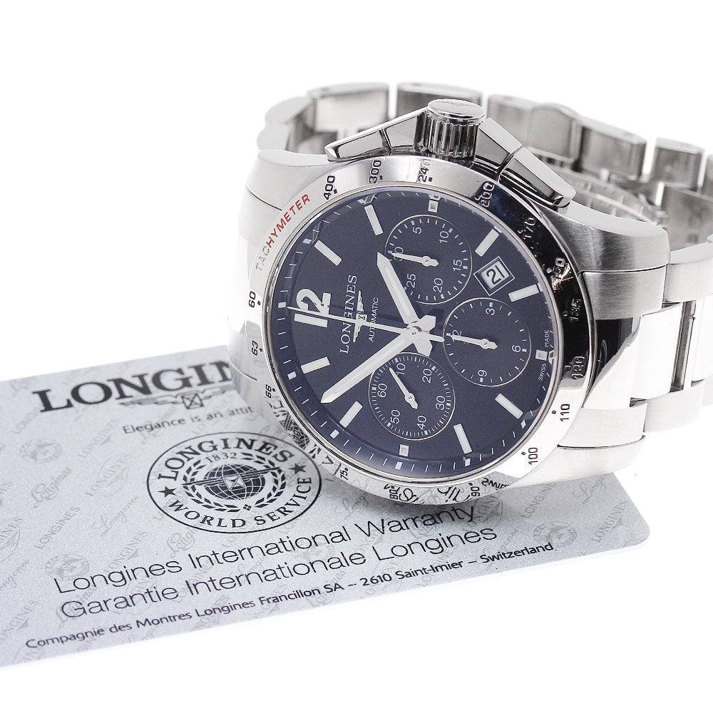 LONGINES Conquest L2.743.4 Chronograph Date Black Dial Automatic Men's _866014