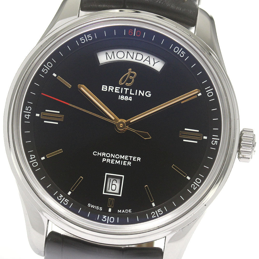 BREITLING Premier A45340 Day date Black Dial Automatic Men's Watch_866016