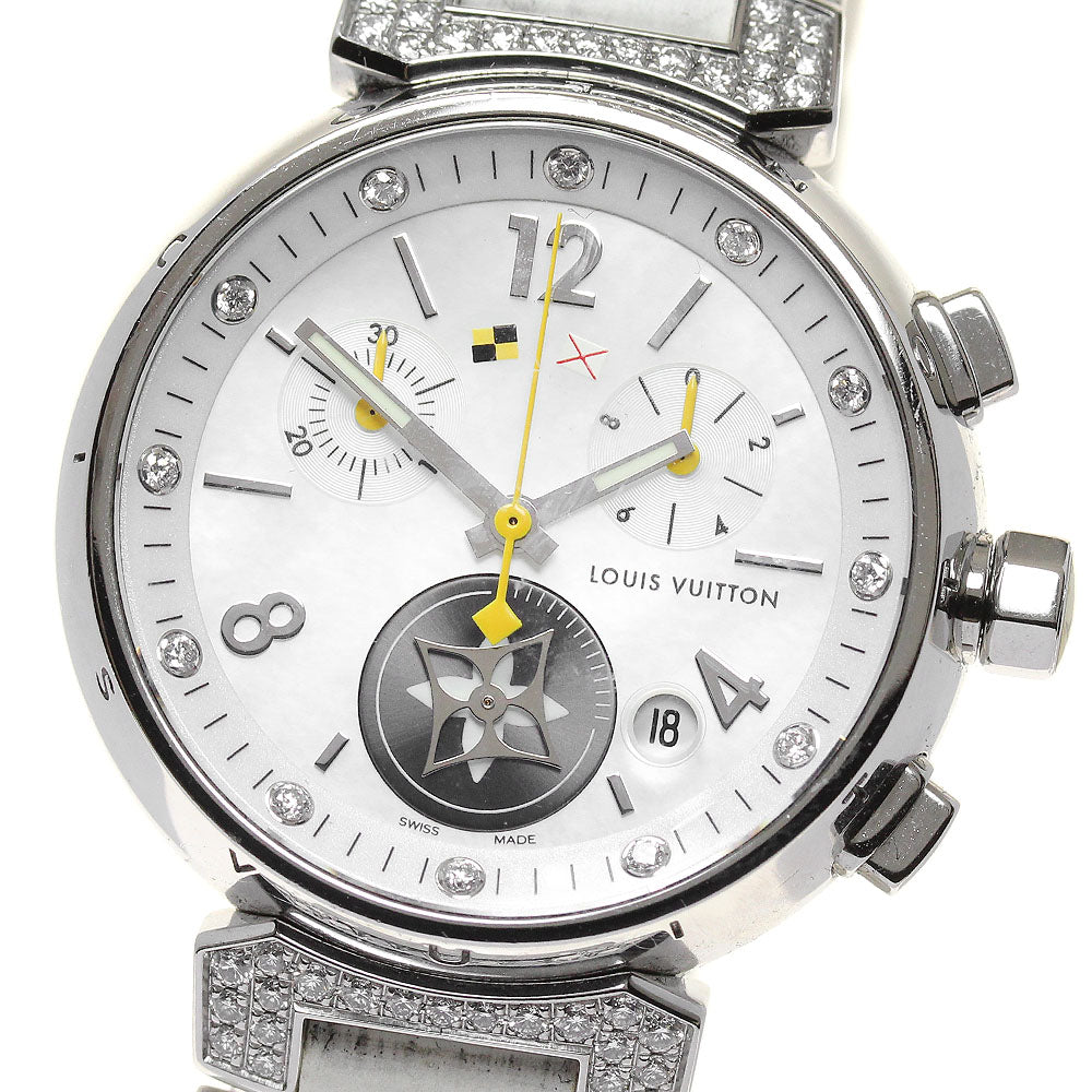 LOUIS VUITTON Tambour Lovely Cup Q132H White shell Quartz Ladies Watch_866050