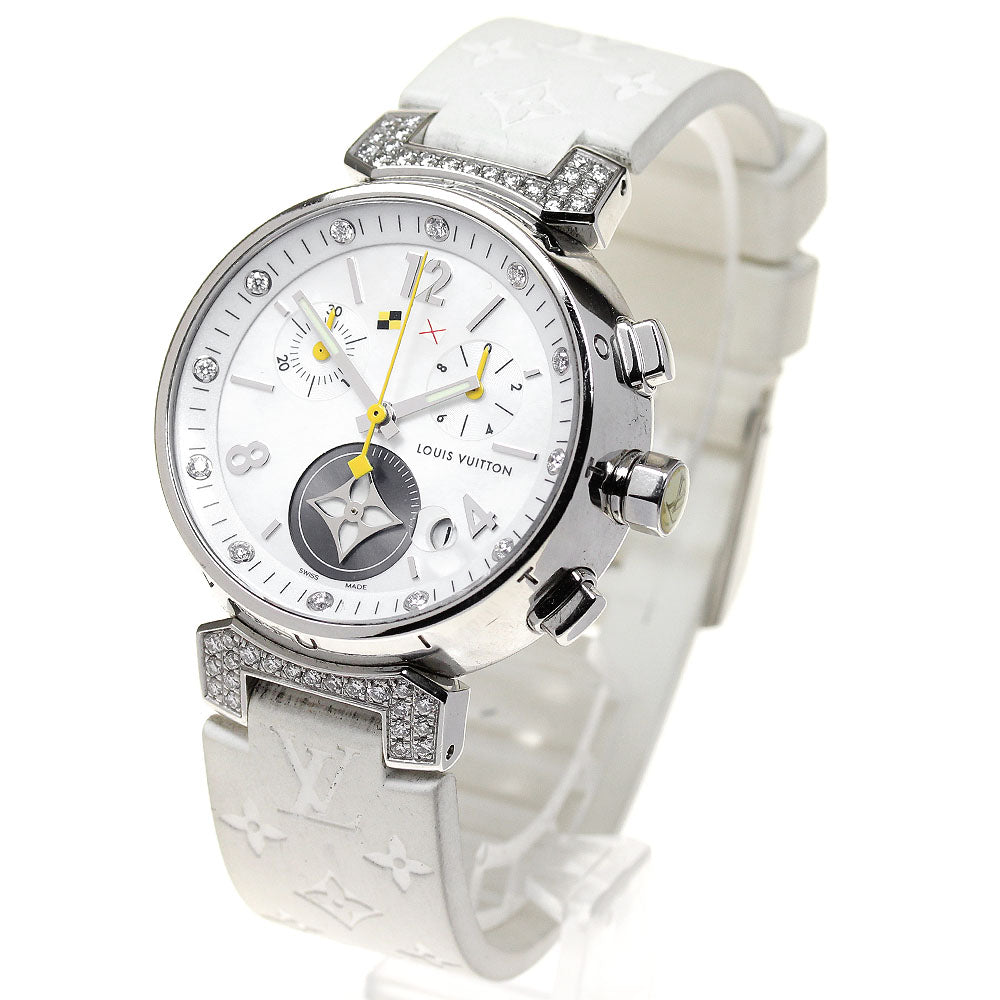 LOUIS VUITTON Tambour Lovely Cup Q132H White shell Quartz Ladies Watch_866050