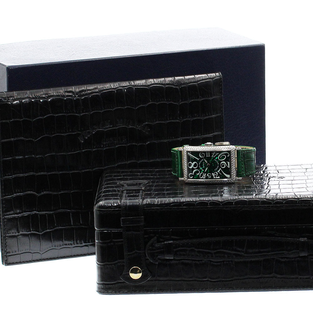 FRANCK MULLER Long Island Crazy Hours 1200CH K18WG After Diamond green Dial Automatic Men's Watch_866109