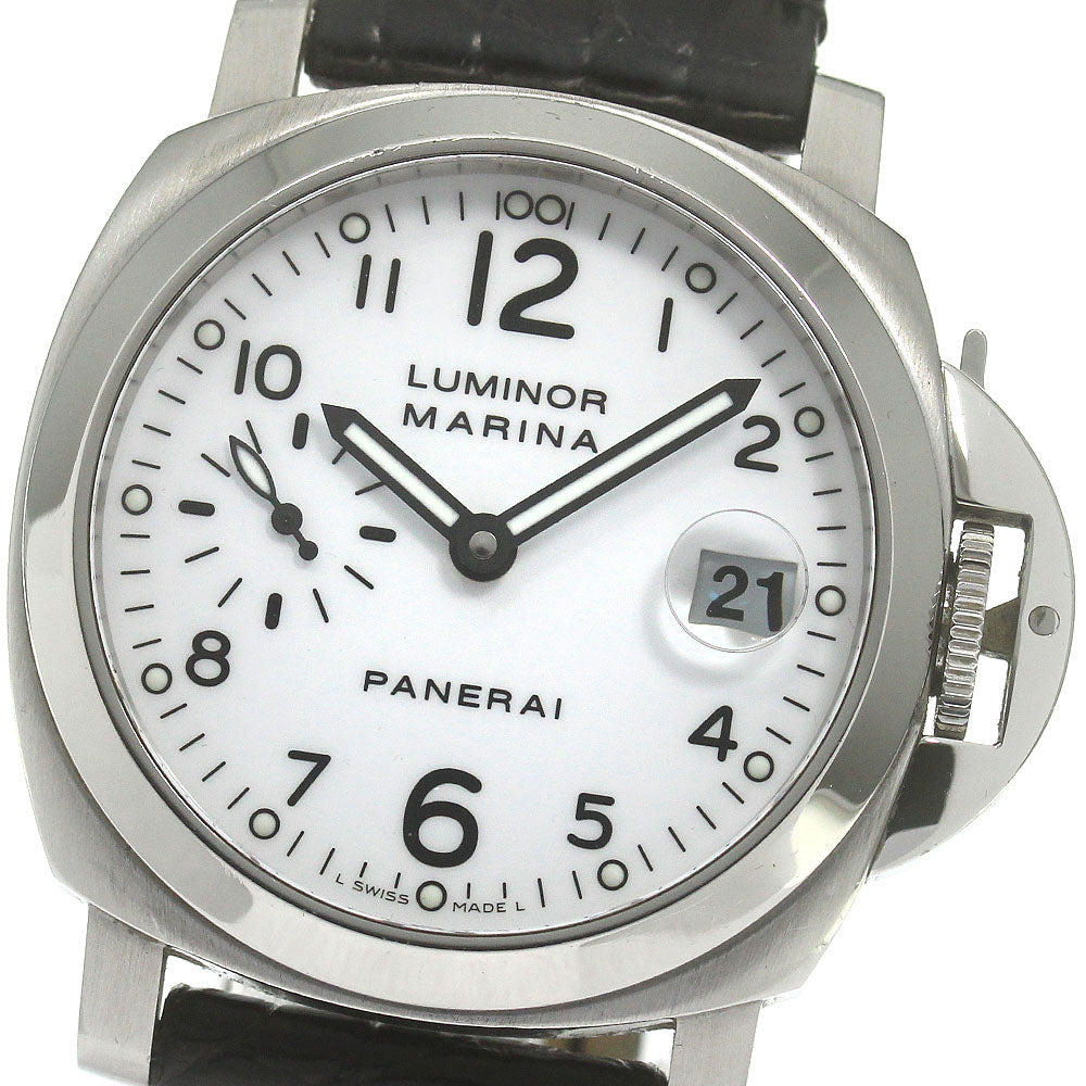 PANERAI Luminor Marina PAM00049 Date Small Second white Dial Automatic Men's Watch_866110