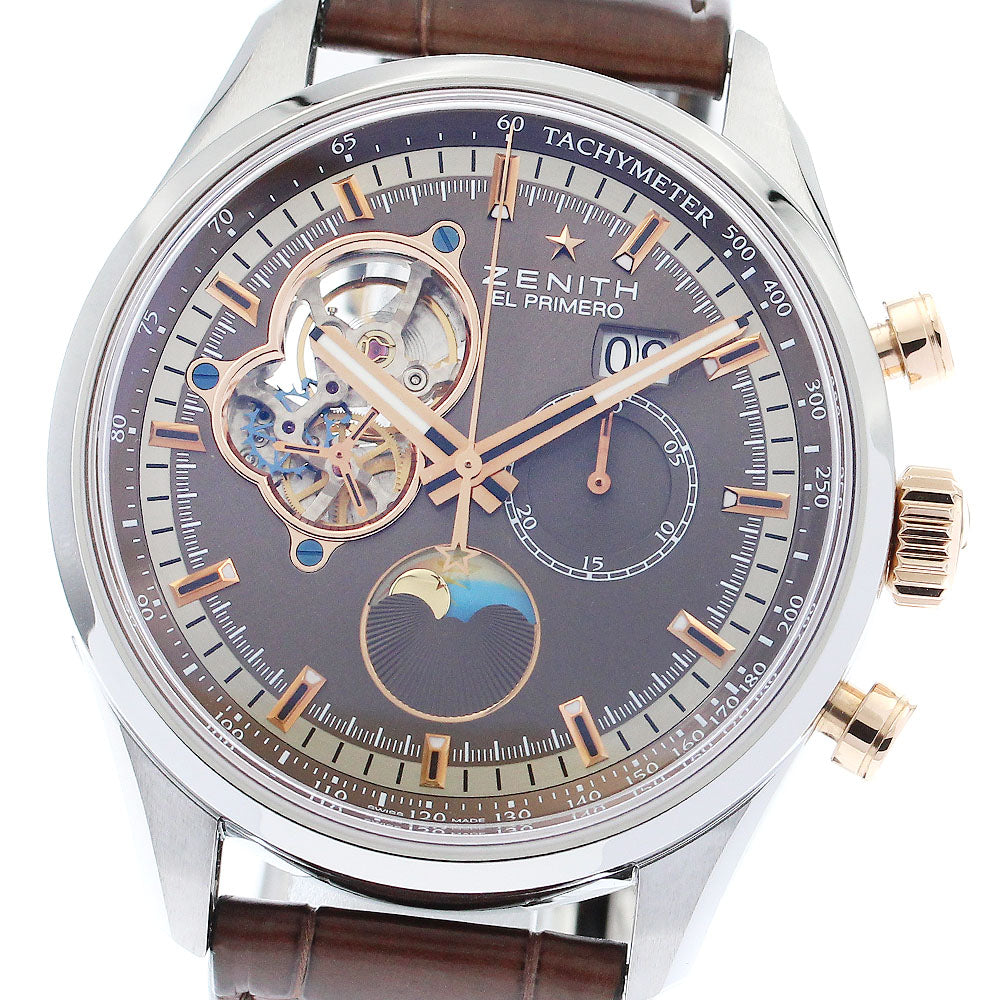 ZENITH El Primero Chronomaster 51.2161.4047 Moon & Sun Phase Brown Dial Automatic Men's Watch_866112