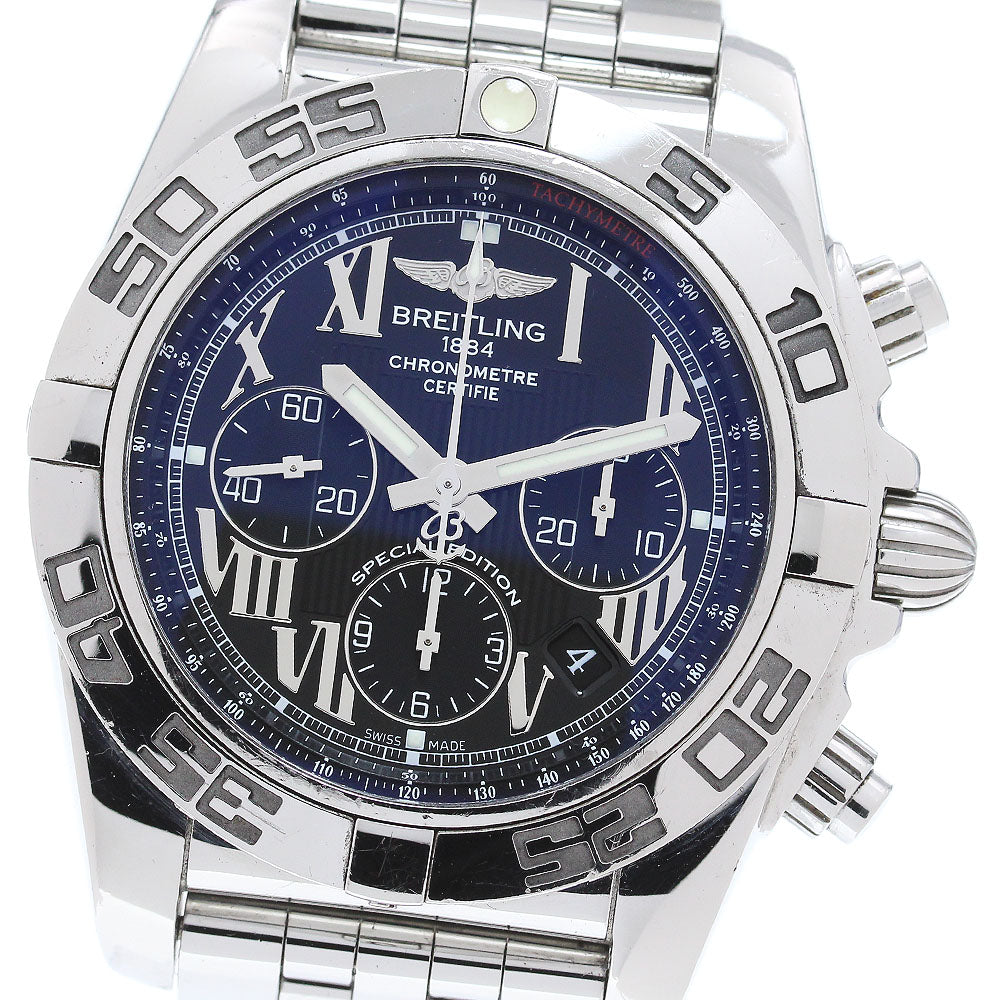BREITLING Chronomat44 AB0110 Date black Dial Automatic Men's Watch_866169