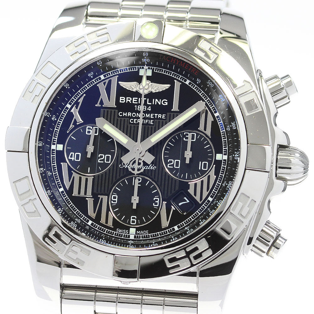 BREITLING Chronomat44 AB0110 Date black Dial Automatic Men's Watch_866190