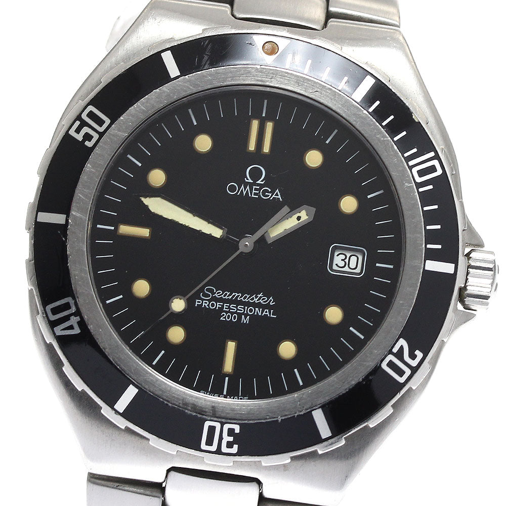OMEGA Seamaster200 Large size date Black Dial Quartz Men's Watch_866236