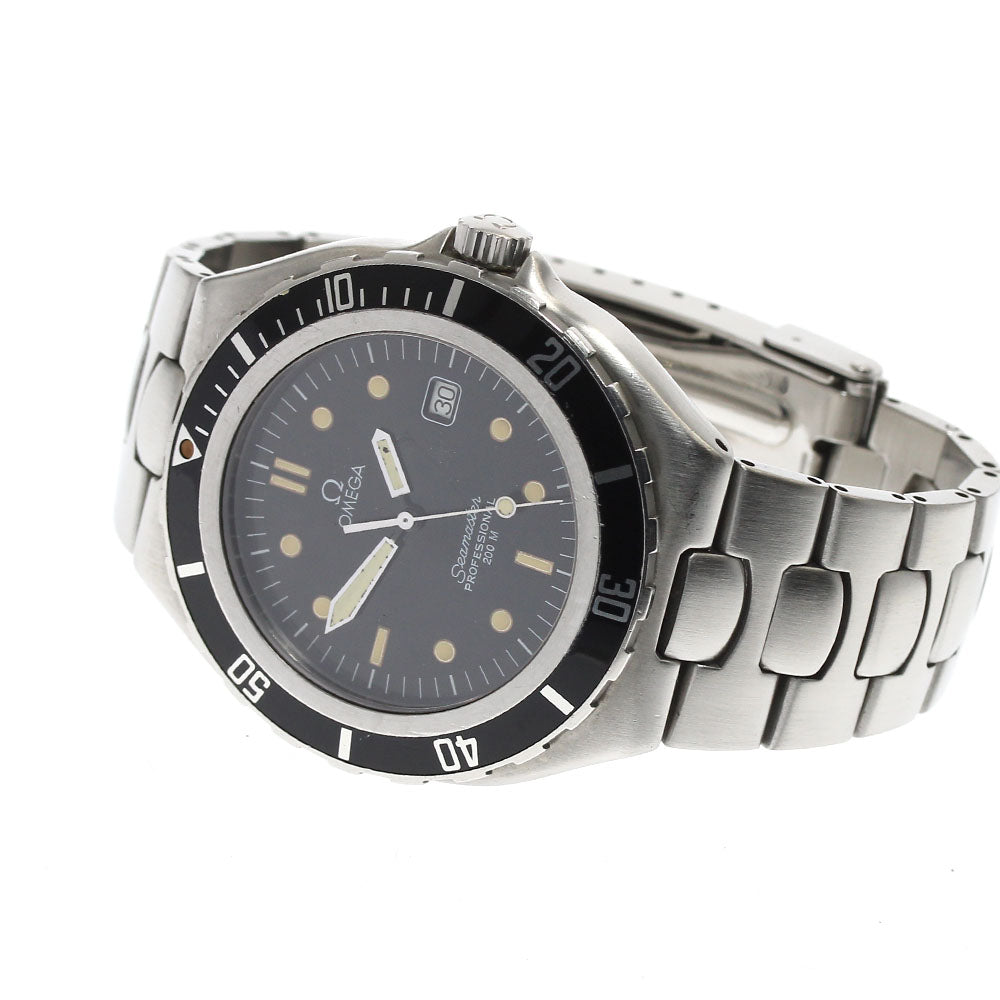 OMEGA Seamaster200 Large size date Black Dial Quartz Men's Watch_866236