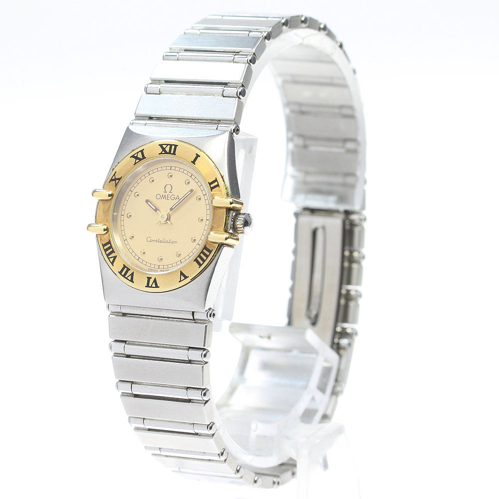 OMEGA Constellation YG bezel gold Dial Quartz Ladies Watch_866238