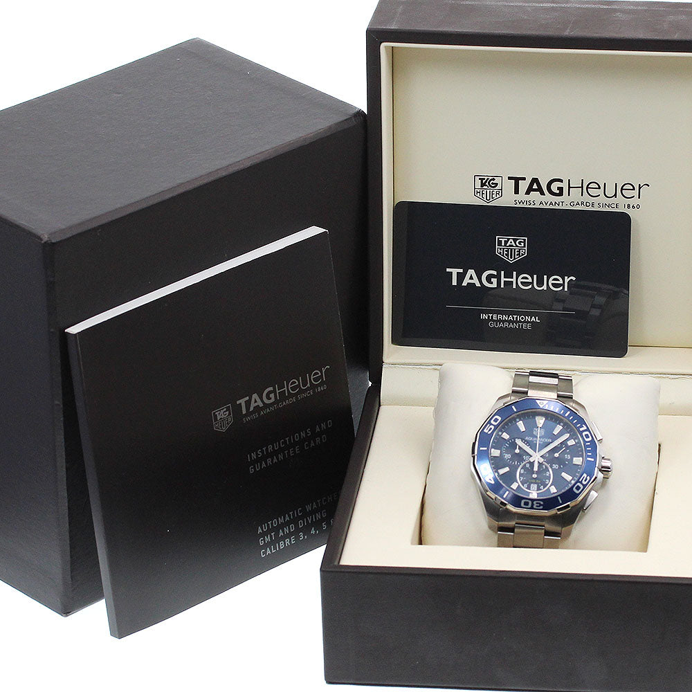 TAG HEUER Aqua racer CAY111B Chronograph Date blue Dial Quartz Men's_866267