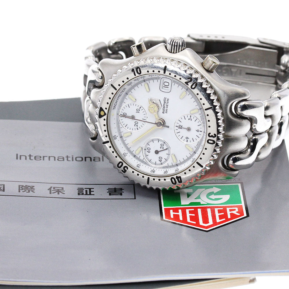 TAG HEUER S/el CG2110-R0 Chronograph white Dial Automatic Men's Watch_866268