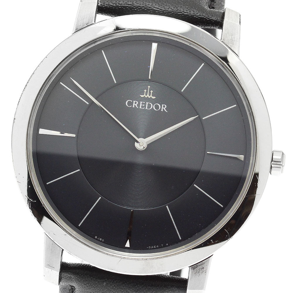 SEIKO CREDOR node 8J80-0AD0/GCAR987 black Dial Quartz Men's Watch_866271