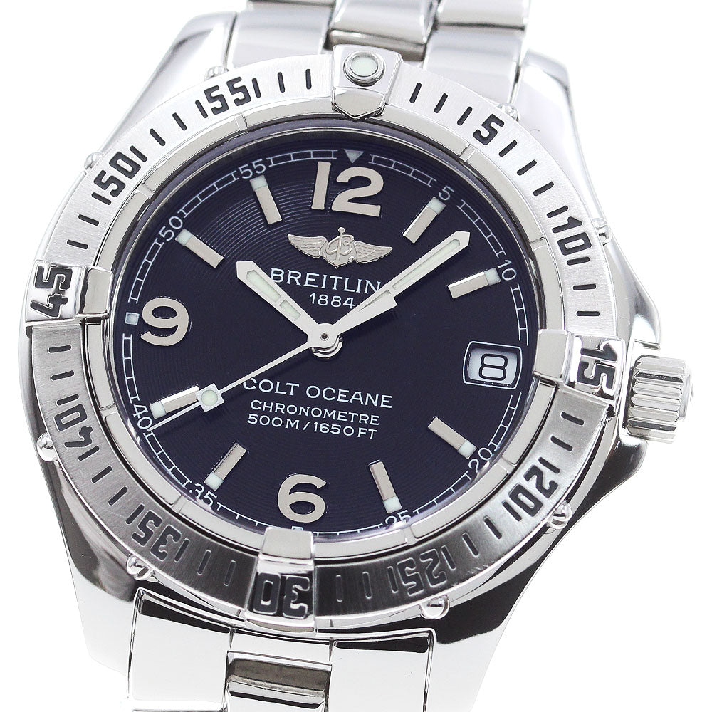 BREITLING Colt Ocean A77350 Date Black Dial Quartz Ladies Watch_866321