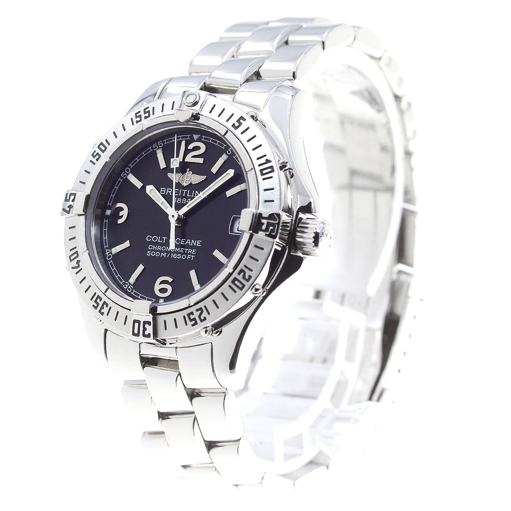 BREITLING Colt Ocean A77350 Date Black Dial Quartz Ladies Watch_866321