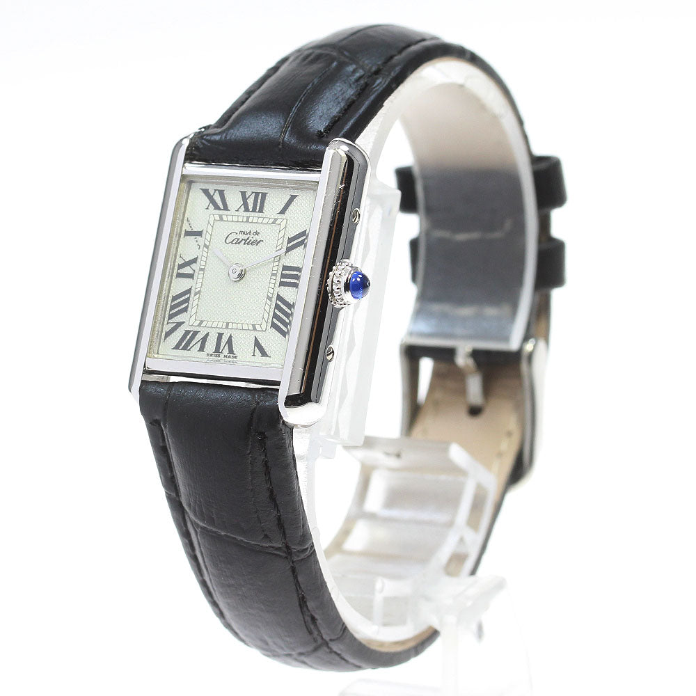 CARTIER Mast Tank MM W1016230 SV925 Silver Dial Quartz Ladies Watch_866325
