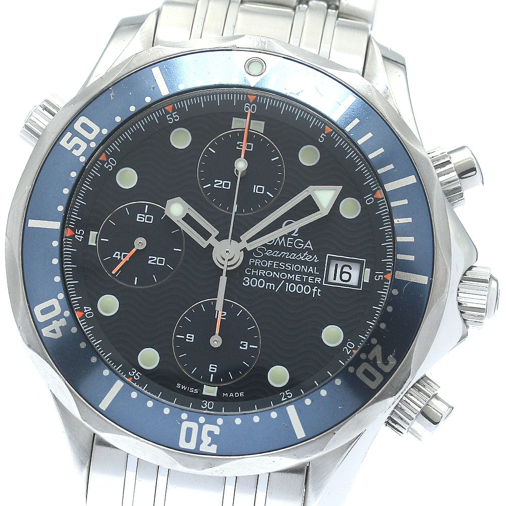 OMEGA Seamaster300 2599.80 Date Chronograph Navy Dial Automatic Men's_866333