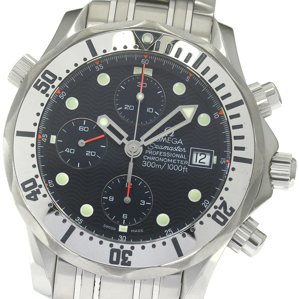 OMEGA Seamaster300 2598.80 Date Chronograph Navy Dial Automatic Men's_866335