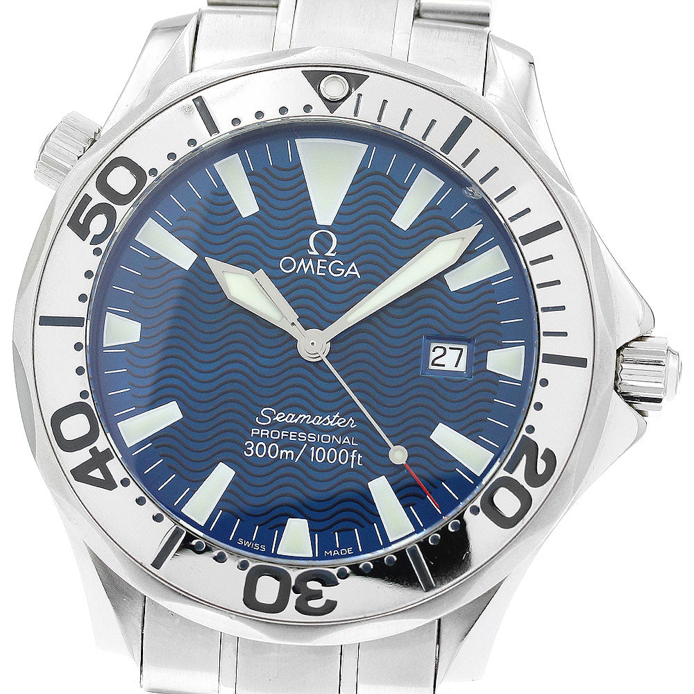 OMEGA Seamaster300 2265.80 Date Blue Dial Quartz Men's Watch_866340