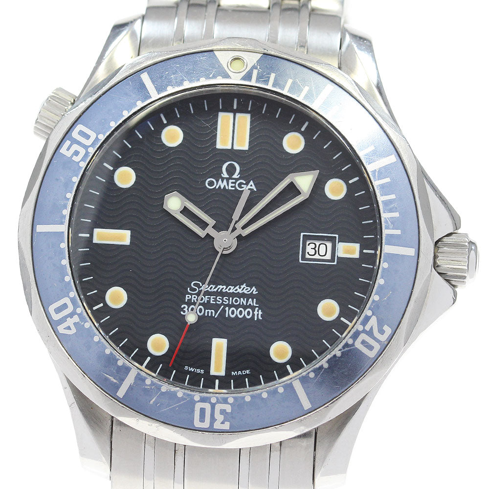OMEGA Seamaster300 2541.80 Date Navy Dial Quartz Men's Watch_866342