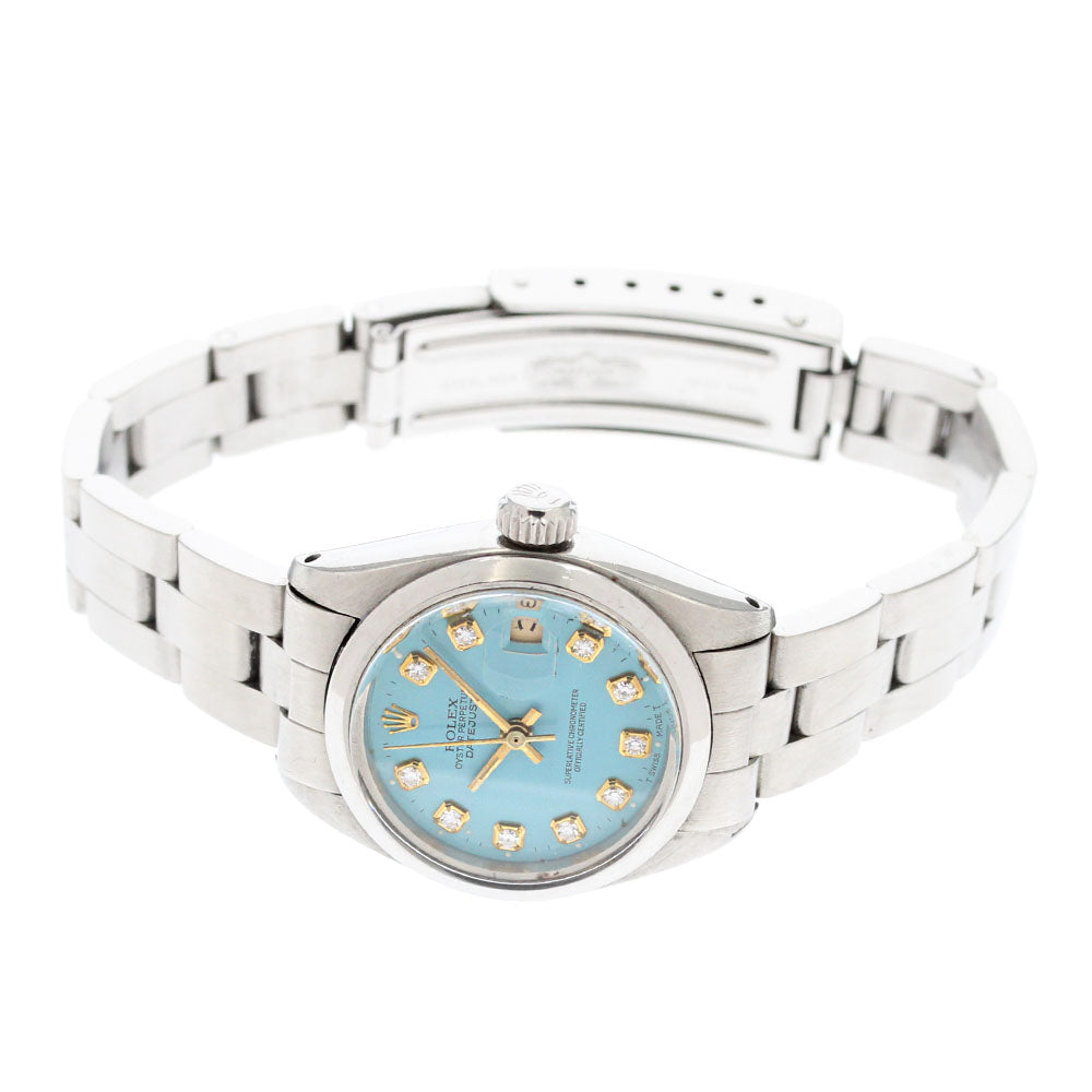 ROLEX Oyster Perpetual Date 6917 Cal.2030 Redial After Dial blue Dial Automatic Ladies Watch_866384