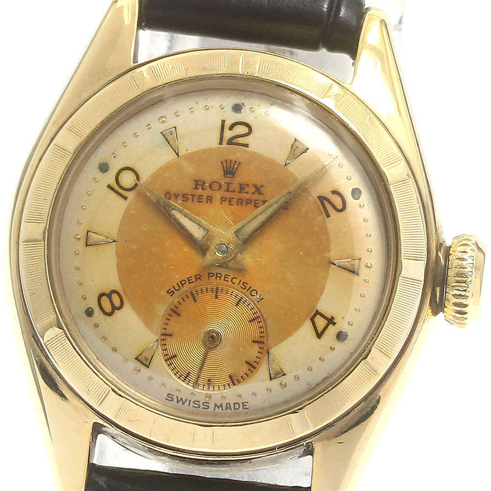 ROLEX Oyster perpetual 5003 K9YG Vintage Small Second Silver Dial Automatic Ladies Watch_866393