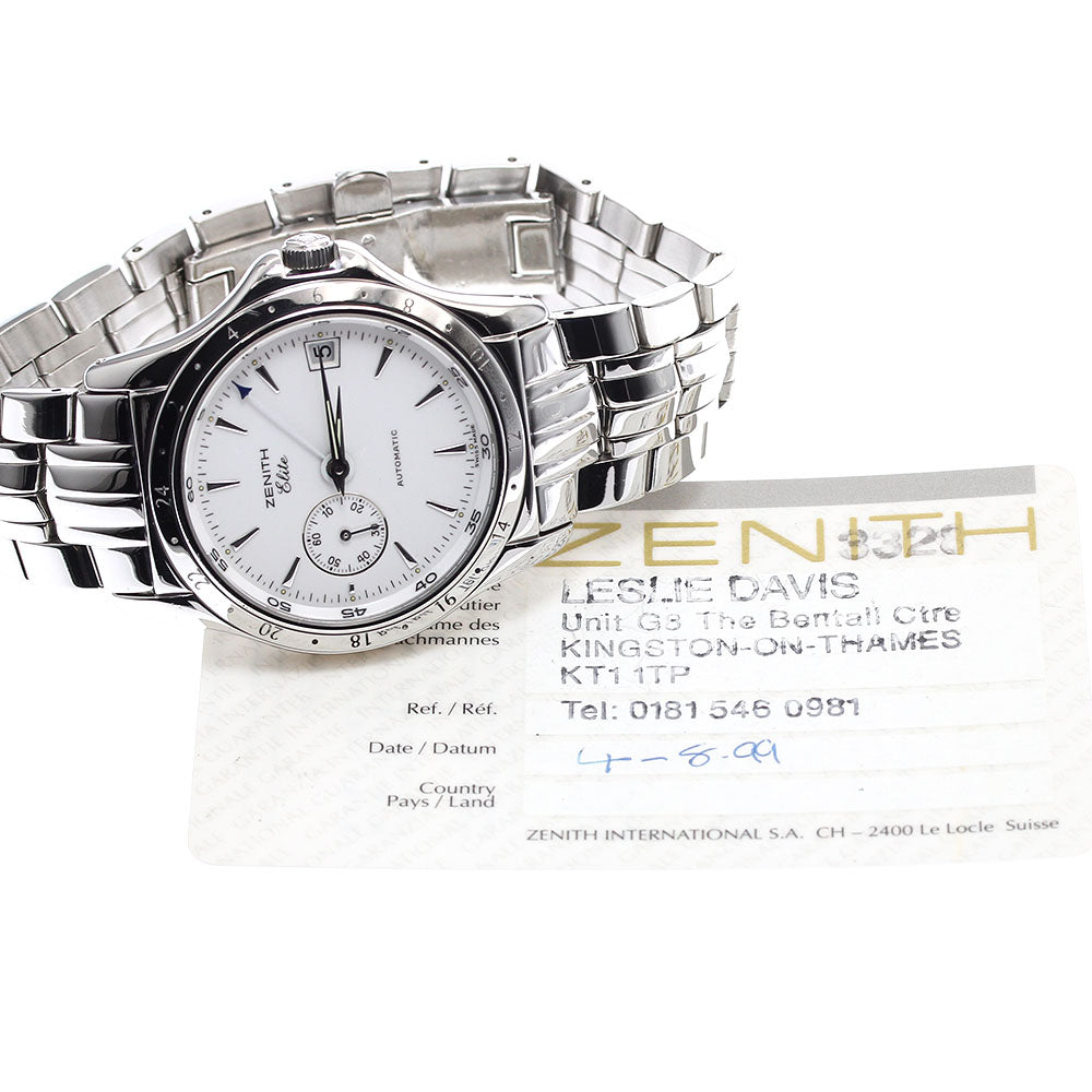 ZENITH Class elite 90/02.0030.682 Dual time white Dial Automatic Men's_866456