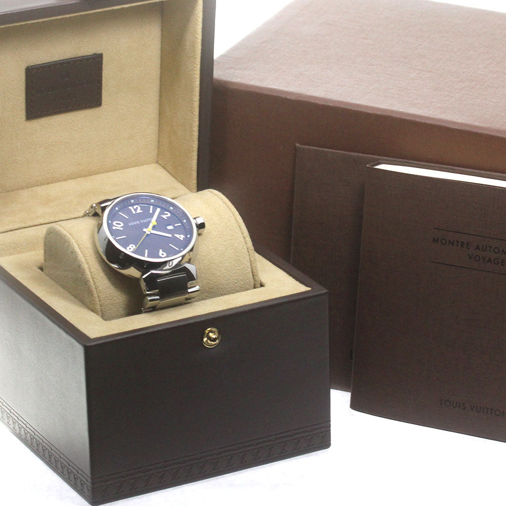 LOUIS VUITTON Tambour Q1111 Date Brown Dial Quartz Men's Watch_866458
