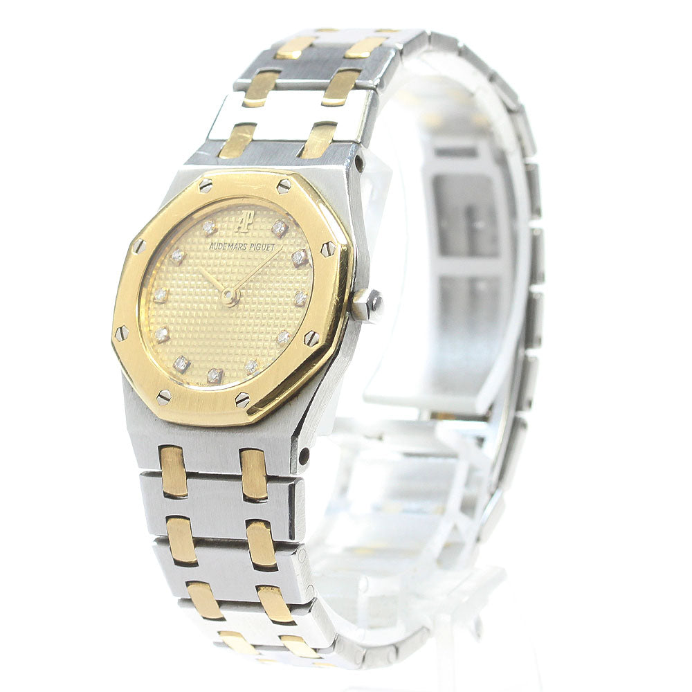 AUDEMARS PIGUET Royal oak 11P diamond gold Dial Quartz Ladies Watch_866478