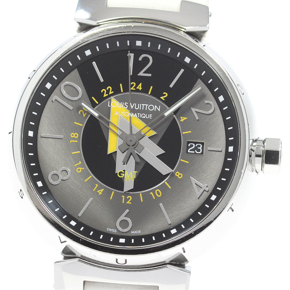 LOUIS VUITTON Tambour GMT Q1D31 Gray / Black Dial Automatic Men's Watch_866487