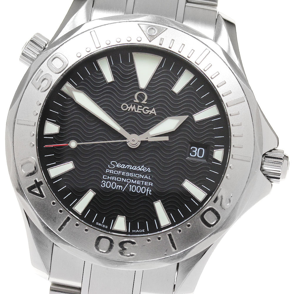 OMEGA Seamaster300 2230.50 WG bezel date black Dial Automatic Men's Watch_866503