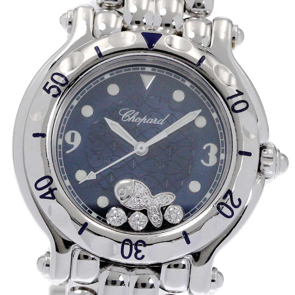 Chopard Happy sport happy fish 27/8925 Date Navy Dial Quartz Boy's Watch_866506
