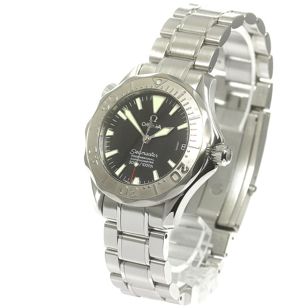 OMEGA Seamaster300 2236.50 WG bezel date black Dial Automatic Boy's Watch_866544